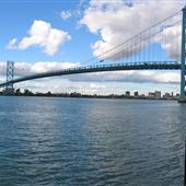 Ambassador Bridge and Waterfront Areas