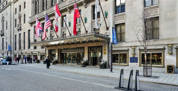 The Fairmont Royal York Hotel - Exterior Main Entrance Facing NW (1/31/2020)