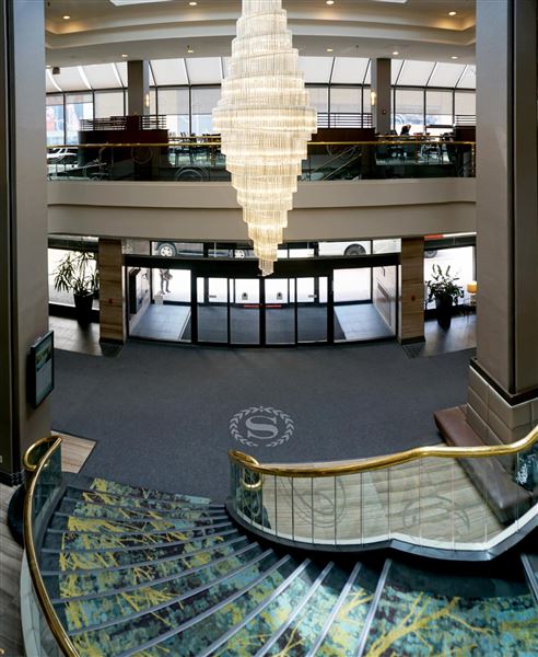 Sheraton Hamilton Hotel<br />Lobby From Stairs