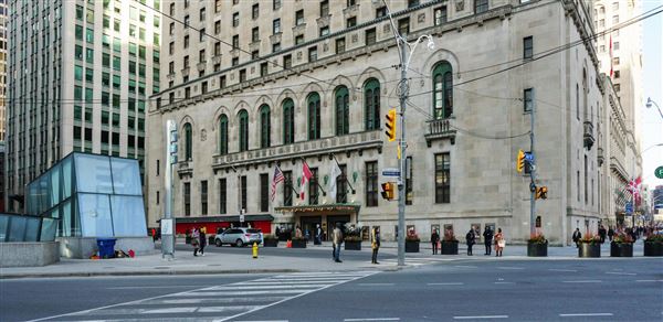 The Fairmont Royal York Hotel - Exterior West Side Facing NE (1/31/2020)