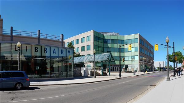 Brantford - Library Colborne Street Facing Southwest (6/16/2021)