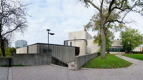 Centennial Pool<br />(Central)<br />Stairs to Exterior Front Entrance From Plaza