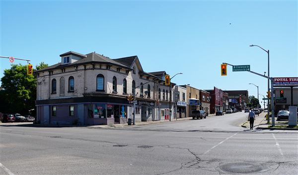 Brantford - Colborne Street at Clarence Street Facing East (6/16/2021)